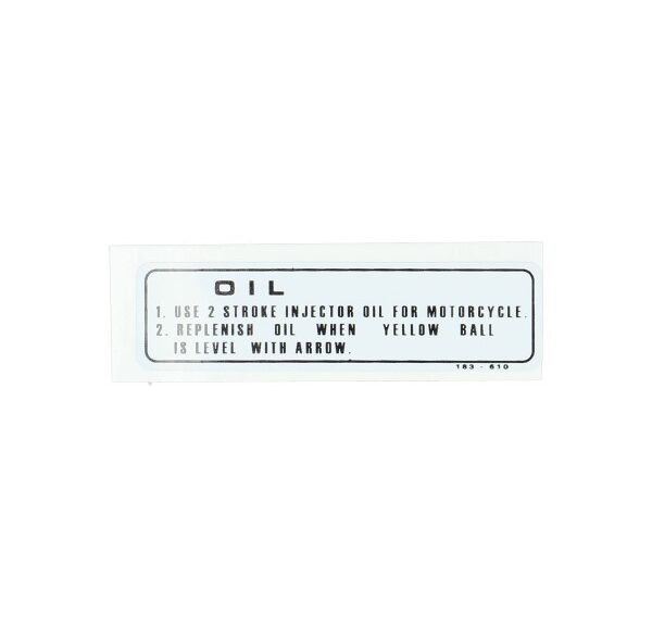 sticker olie wit/zwart mb