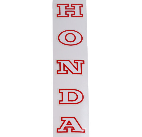 Sticker voorvork wit/rood — geschikt voor Honda