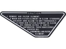 sticker accudeksel zwart honda