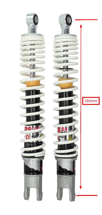 Schokbrekerset Malossi Achter 380mm Voor Honda Pcx, Sh 125/150, Mbk Kilibre, Sym Joymax En Yamaha Versity - Afbeelding 7