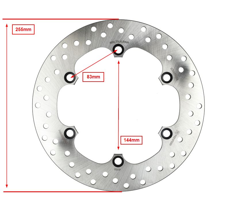 Remschijf Newfren 6-gaats Voor Honda Forza 125, Forza 300, Sh300, Sh350 En Adv350 - Afbeelding 4