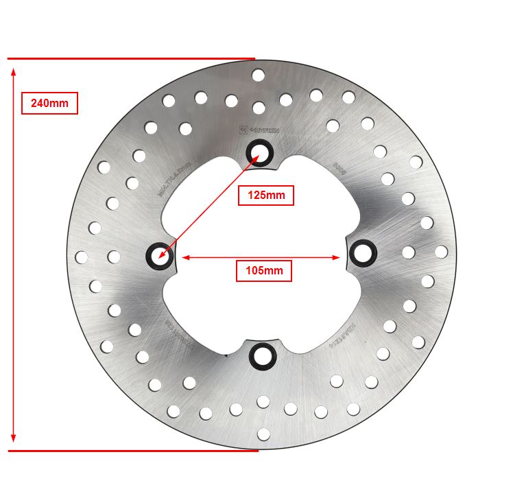 Remschijf Newfren 4-gaats Achter Voor Honda Forza 125, Sh 125/150 En Adv 350 - Afbeelding 4