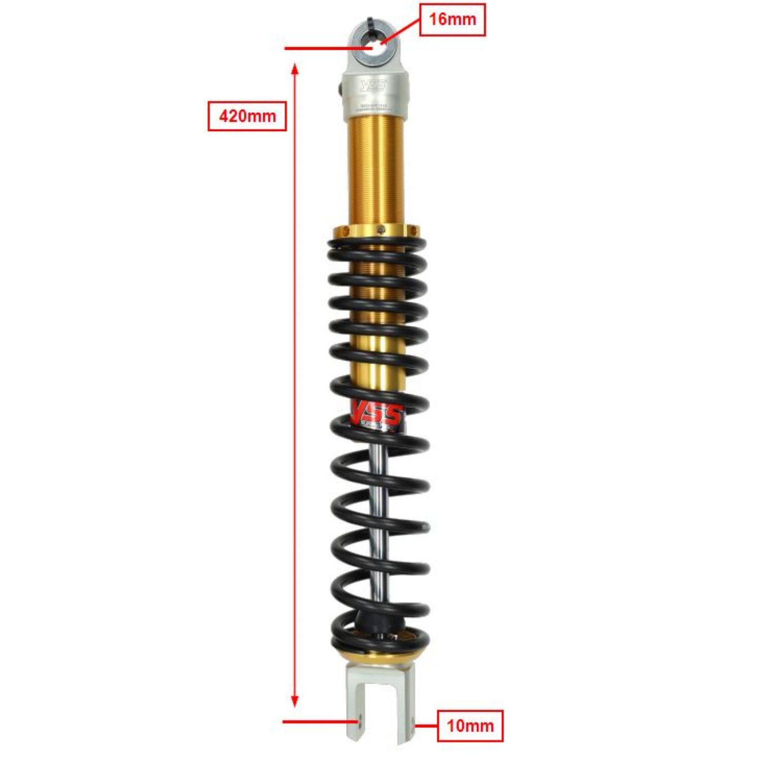 Schokbrekerset Yss Achter Hydraulisch Versterkt 420mm Voor Honda Silver Wing 400cc - Afbeelding 2