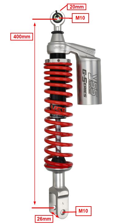 Schokbrekerset Yss Achter Hydraulisch Voor Honda Forza 300 2013 - Afbeelding 2
