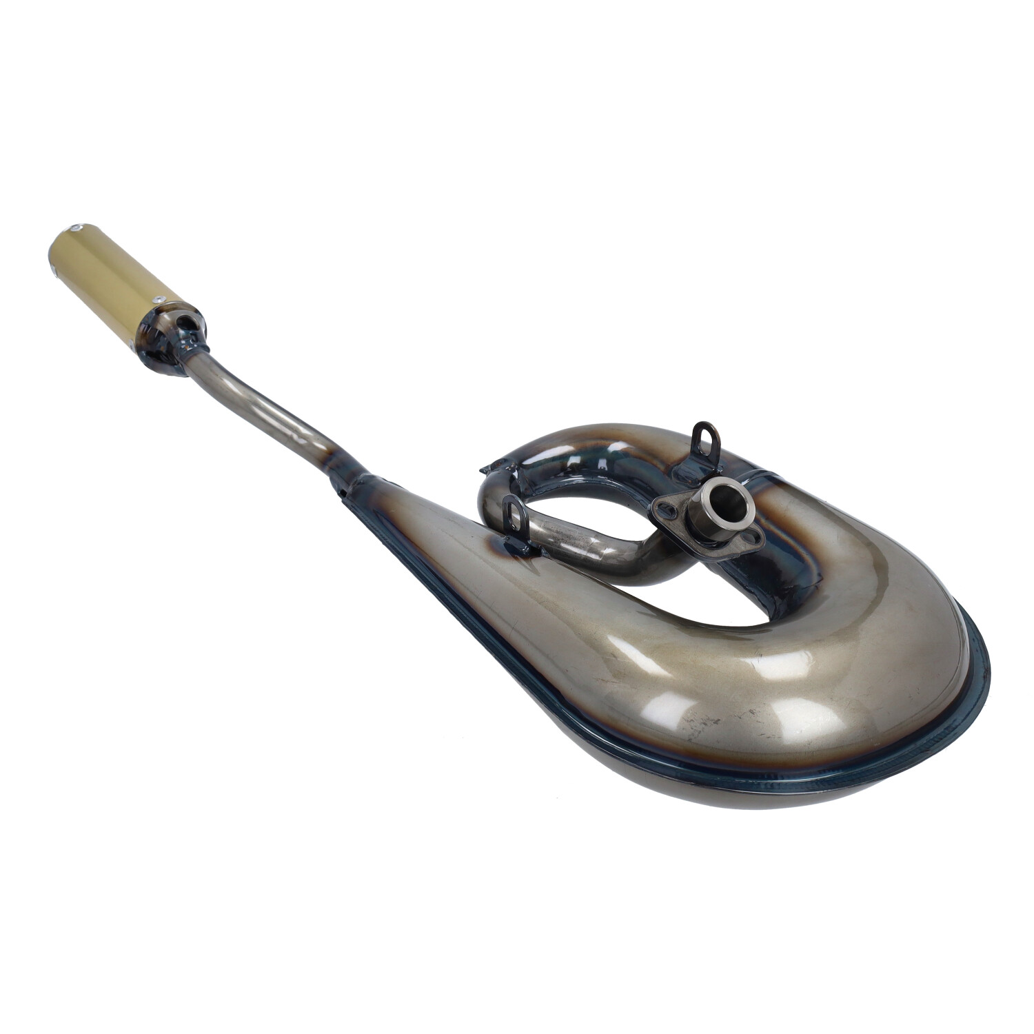 Uitlaat Tecno Circuit Blank/goud Voor Honda Camino - Afbeelding 4
