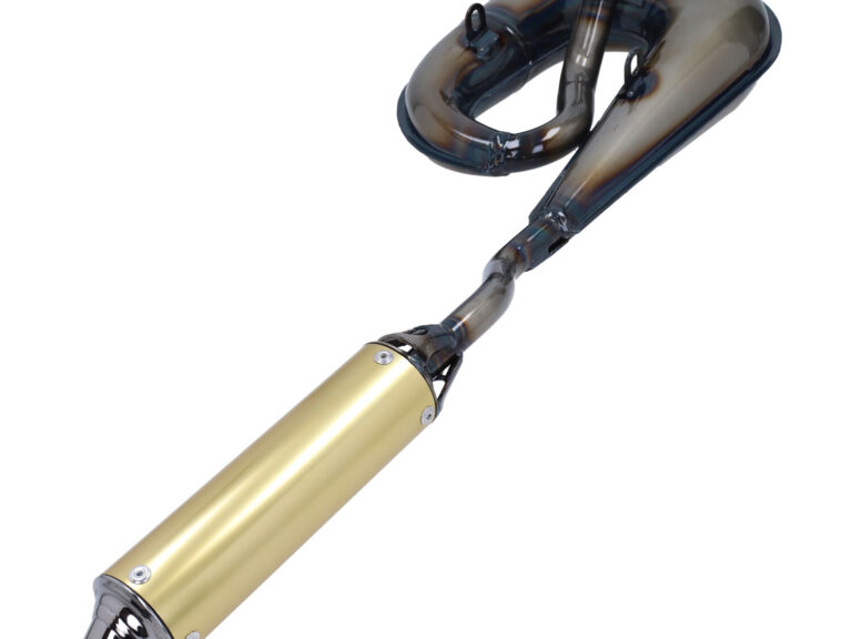 Uitlaat tecno circuit blank/goud — geschikt voor Honda Camino