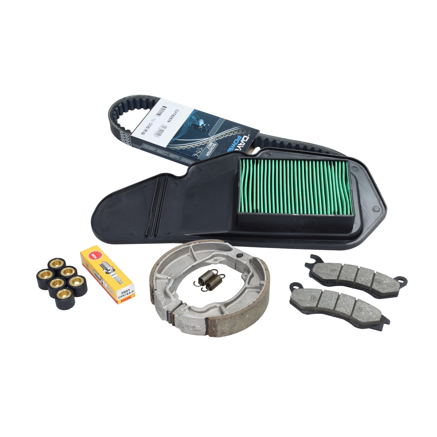 Onderhoudskit met luchtfilter bougie riem en rollers voor Honda PCX 125