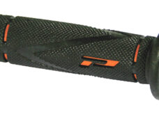 Handvatset progrip (made in Italy) zwart/oranje bromfiets