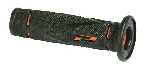Handvatset progrip (made in Italy) zwart/oranje bromfiets