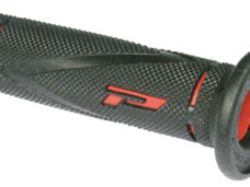 Handvatset progrip (made in Italy) zwart/rood bromfiets