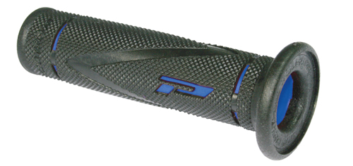 Handvatset progrip (made in Italy) zwart/blauw bromfiets