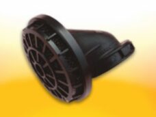powerfilter malossi 90 graden e8 32mm zwart/rood bromfiets 046199