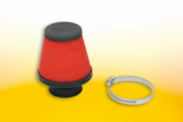 powerfilter malossi recht universeel conisch diameter 32-38mm foam red filter e17 0413537