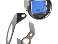 Toerenteller + temperatuurmeter digitaal 55mm chroom