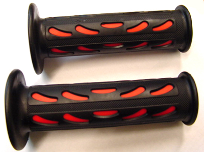 Handvatset DMP druppel model progrip zwart/rood universeel