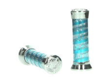 Handvatset DMP streep retro chroom/blauw universeel