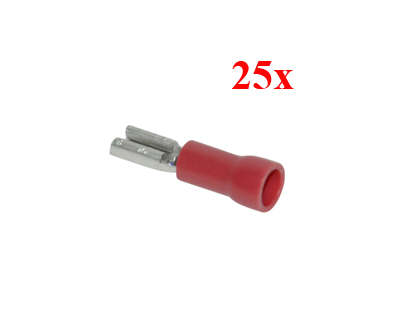 Kabelstekker plat vrouw 2.80mm rood