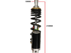 Schokbreker yss + gastank g-serie 310mm zwart/goud minarelli — geschikt voor Peugeot
