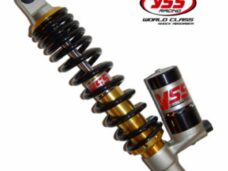 schokbreker yss + gastank g-serie 310mm zwart/goud minarelli
