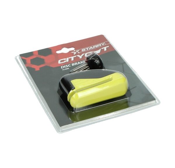 Schijfremslot Citycat 10mm geel