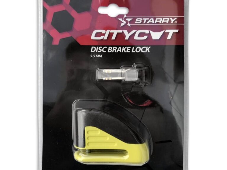 Schijfremslot Citycat 5.5mm geel