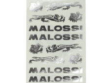 Stickerset Malossi chroom/grijs