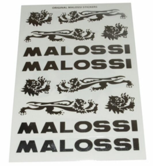 stickerset malossi chroom/grijs 12-delig 3314465