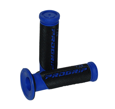Handvatset progrip 22/24mm zwart/blauw bromfiets