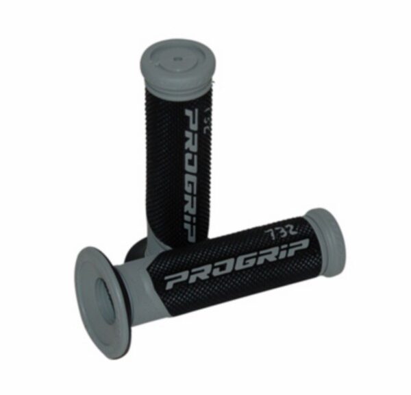 handvatset progrip (made in Italy) zwart/grijs bromfiets