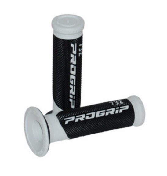 handvatset progrip zwart/wit bromfiets