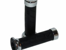 handvatset progrip custom zwart/chroom bromfiets