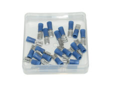 Kabelstekker plat vrouw 4.8mm blauw