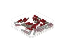 Kabelstekker rond man 4mm rood