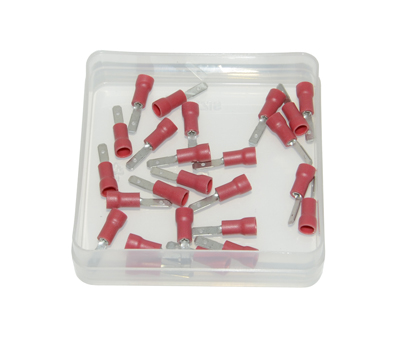 Kabelstekker plat man 2.80mm rood