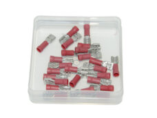 Kabelstekker plat vrouw rood 4.8mm