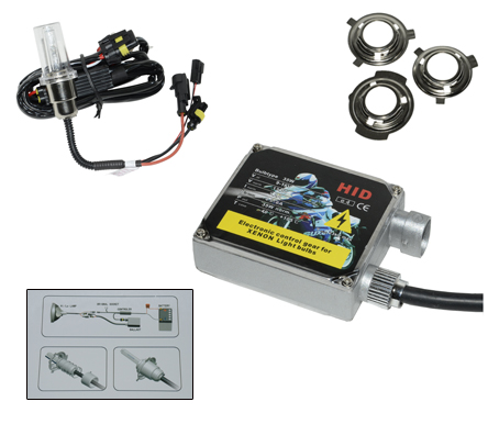 Verlichtingsset DMP xenon gelijkstroom niet voor — geschikt voor Piaggio HID Dc Accu Universeel