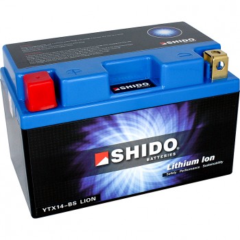 Accu shido ytx14-bs lithium ion — geschikt voor Piaggio MP3 ltx14-bs