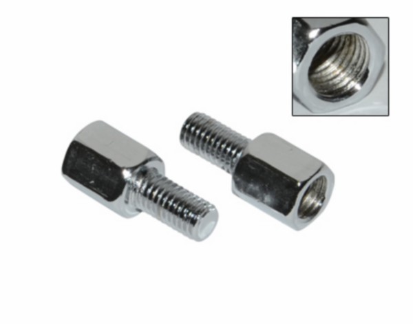 adapterset DMP spiegel m10-->m8 chroom 2pcs