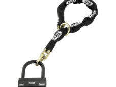Kettingslot abus + hangslot art 4-sterren black loop