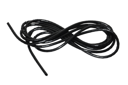 Accessoire spiraalband kabel 5m 8mm zwart