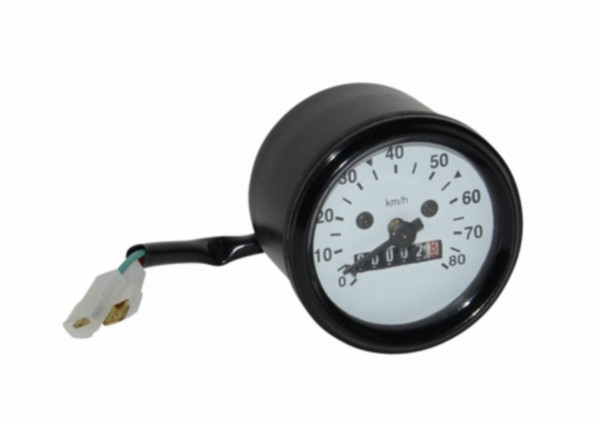 kilometraža sat (bijeli brojčanik 80 km) maxi/puch/tomos/univ 60 mm