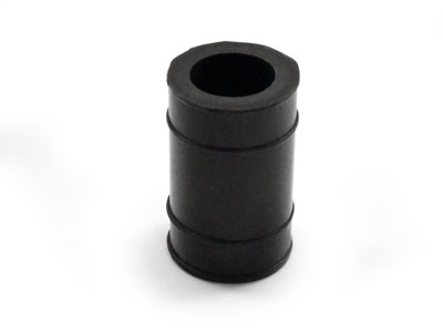 Rubber uitlaat nademper kort 22mm zwart