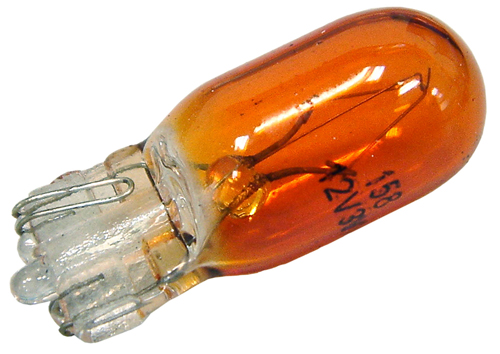Lamp 12V 3W insteek t10 wedge oranje