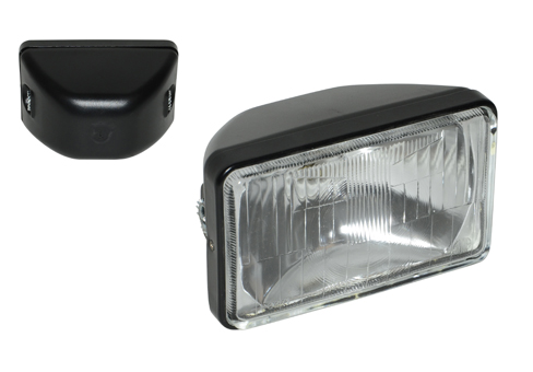 Koplamp guia rechthoekig 160mm zwart bromfiets