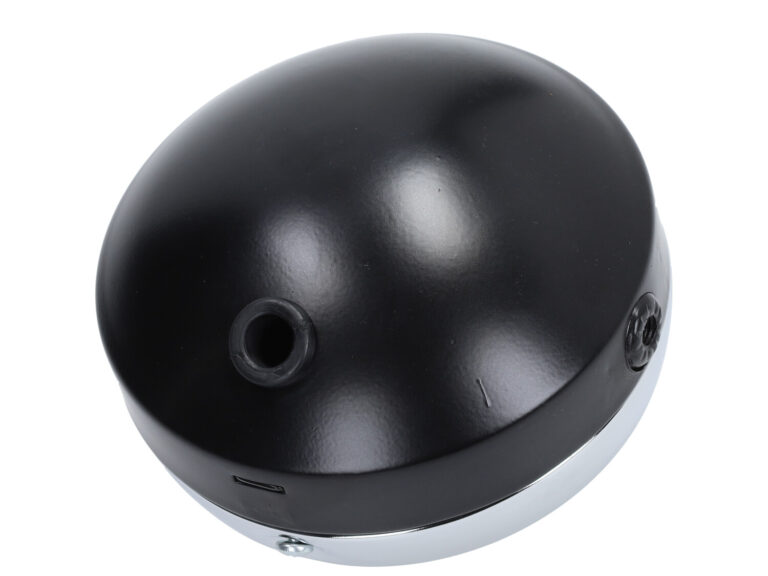 Koplamp Guia Rond Universeel 145mm Zwart/chroom Bromfiets