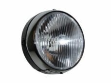 koplamp guia rond universeel 145mm zwart/chroom hercules prima