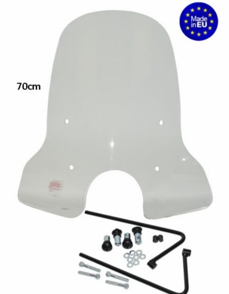 windscherm Regia met bevestigingsset hoog (made in EU) 70cm helder jet