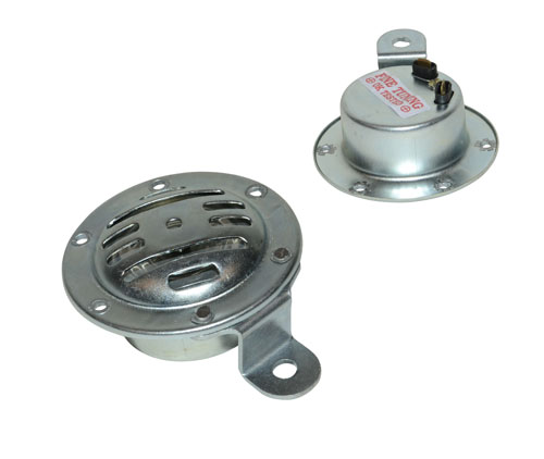 Claxon 6v wissel AC 74mm aluminium — geschikt voor Tomos