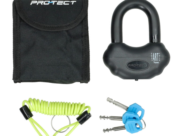 Schijfremslot Pro-tect Beugel Art 4-sterren Met Memory Kabel 14mm Zwart Topaz 419139
