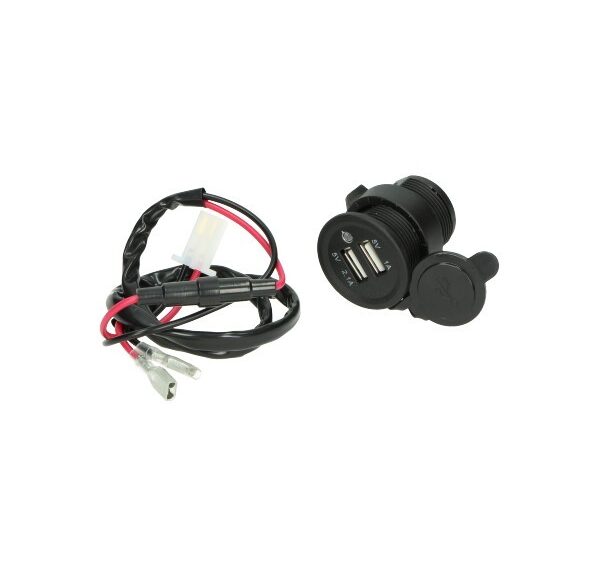 aansluiting 12v dubbel usb opladen telefoon/mobiel prof. inbouw Minicar